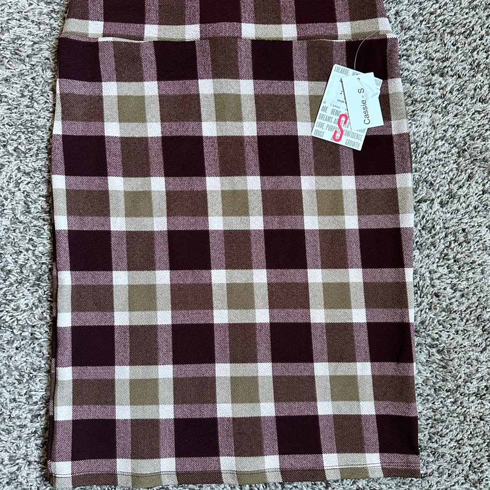 Plaid Pencil Skirt